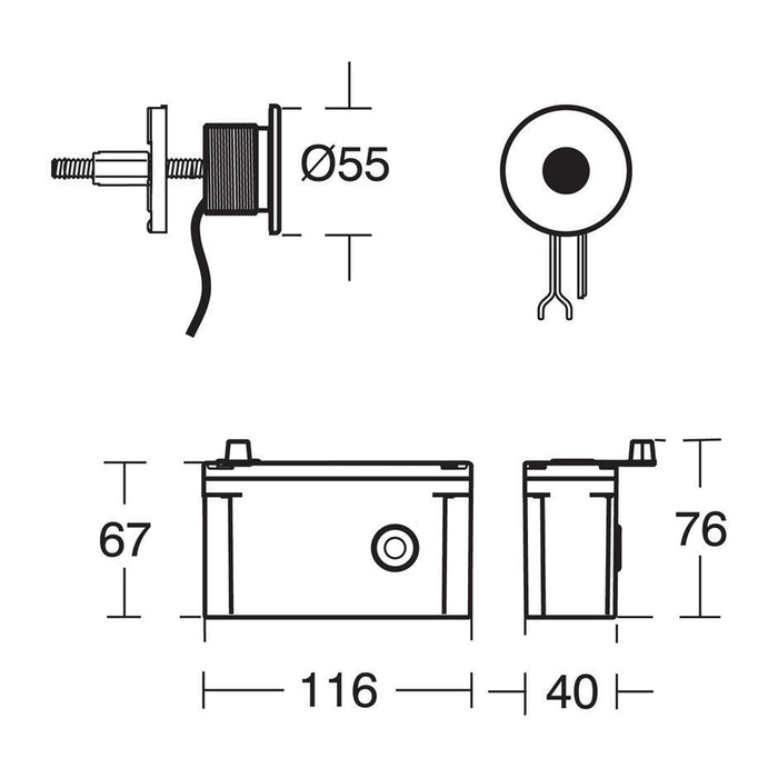 Armitage Shanks Sensorflow 21 Electronic Concealed Shower Valve and Sensor, Link Box - Unbeatable Bathrooms