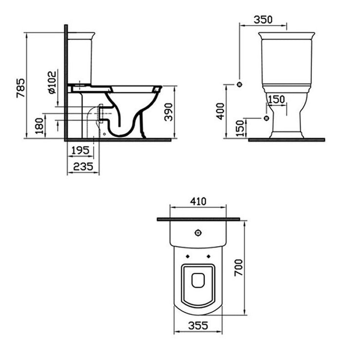 Vitra Serenada Close Coupled Toilet - Unbeatable Bathrooms