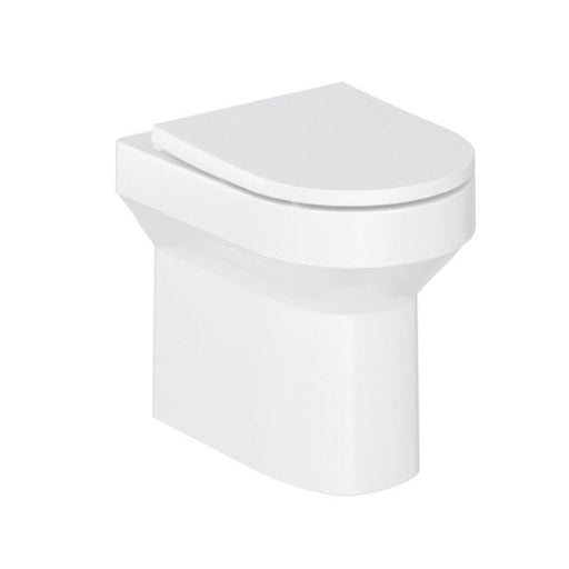 Britton Shoreditch Round Rimless Back-To-Wall Toilet - Unbeatable Bathrooms