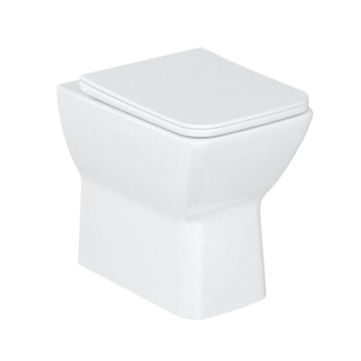 Britton Shoreditch Square Rimless Back-To-Wall Toilet - Unbeatable Bathrooms
