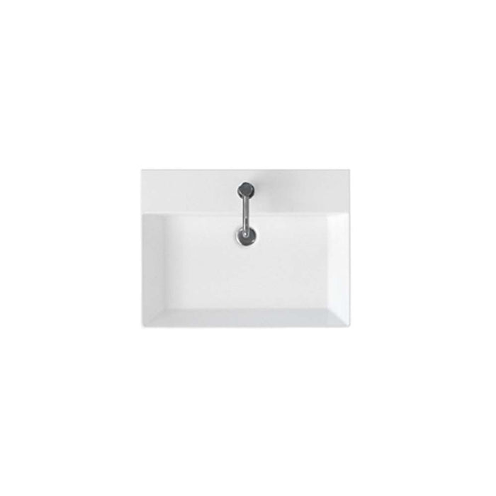 Britton Shoreditch 60/70/85/100cm Rectangle Countertop Basin - 0 & 1TH - Unbeatable Bathrooms