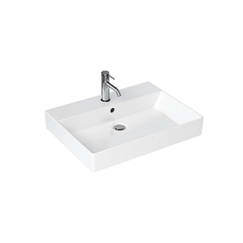 Britton Shoreditch 60/70/85/100cm Rectangle Countertop Basin - 0 & 1TH - Unbeatable Bathrooms