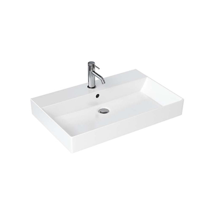 Britton Shoreditch 60/70/85/100cm Rectangle Countertop Basin - 0 & 1TH - Unbeatable Bathrooms