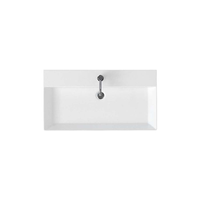 Britton Shoreditch 60/70/85/100cm Rectangle Countertop Basin - 0 & 1TH - Unbeatable Bathrooms