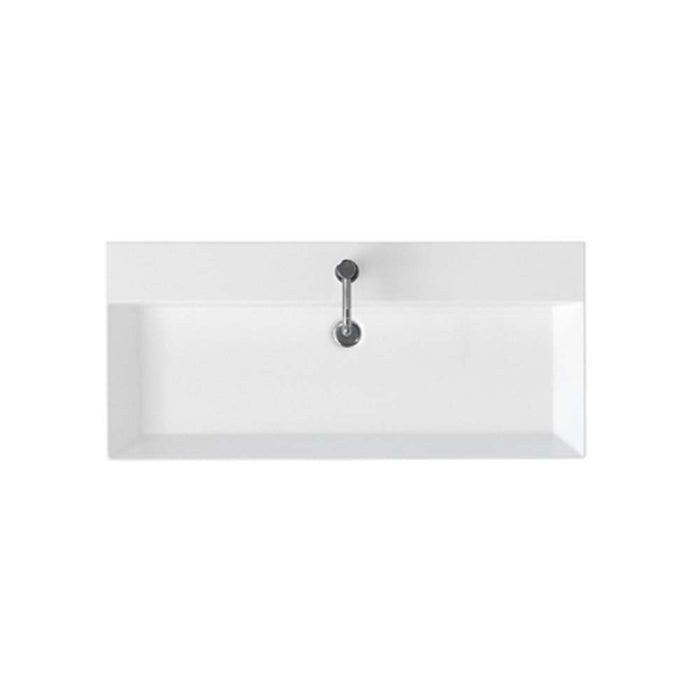 Britton Shoreditch 60/70/85/100cm Rectangle Countertop Basin - 0 & 1TH - Unbeatable Bathrooms