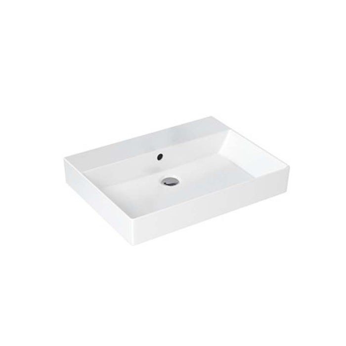 Britton Shoreditch 60/70/85/100cm Rectangle Countertop Basin - 0 & 1TH - Unbeatable Bathrooms