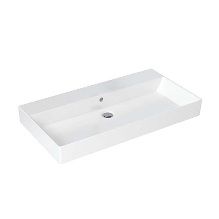 Britton Shoreditch 60/70/85/100cm Rectangle Countertop Basin - 0 & 1TH - Unbeatable Bathrooms