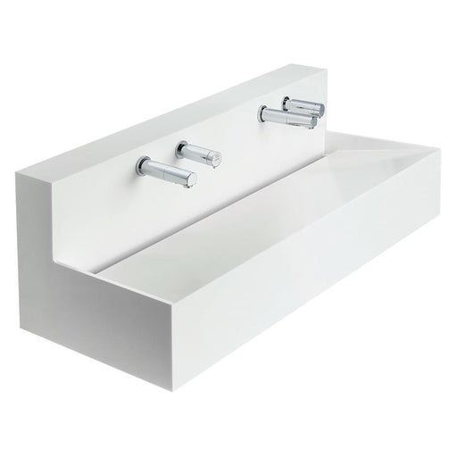 Armitage Shanks Silhouette 1200mm 2 Person Washtrough with Upstand & Waste - Unbeatable Bathrooms