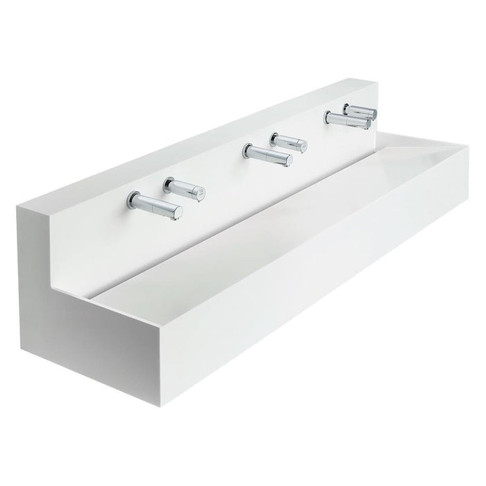 Armitage Shanks Silhouette 1800mm 3 Person Washtrough with Upstand & Waste - Unbeatable Bathrooms