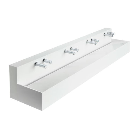 Armitage Shanks Silhouette 1801mm-2100Mm Configurable Washtrough with Upstand and Waste - Unbeatable Bathrooms