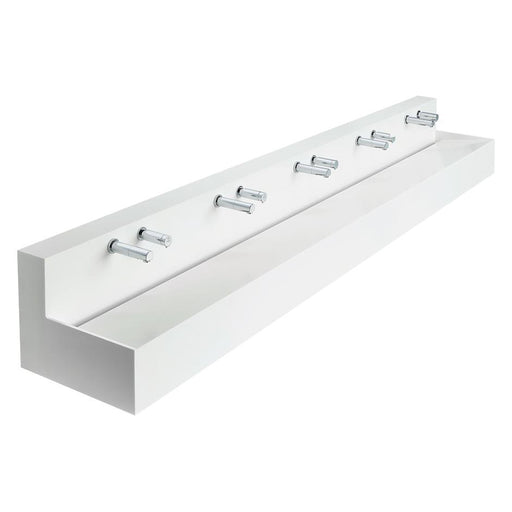 Armitage Shanks Silhouette 3000mm 5 Person Washtrough with Upstand & Waste - Unbeatable Bathrooms