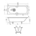 Ideal Standard Simplicity water saving bath 170 x 70cm standard gauge steel, with chrome plated grips 2 tapholes - Unbeatable Bathrooms