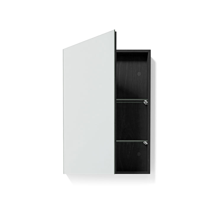 600mm Slimfit Bathroom Mirror Cabinet with Magnifying Mirror - Dark Oak - Unbeatable Bathrooms