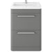 Hudson Reed Solar Cool 600/800mm Vanity Unit - Floor Standing 2 Drawer Unit with Basin - Unbeatable Bathrooms