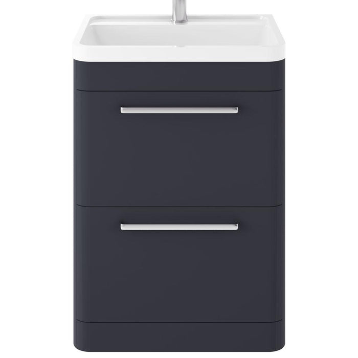 Hudson Reed Solar 600/800mm Vanity Unit - Floor Standing 2 Drawer Unit with Basin - Unbeatable Bathrooms
