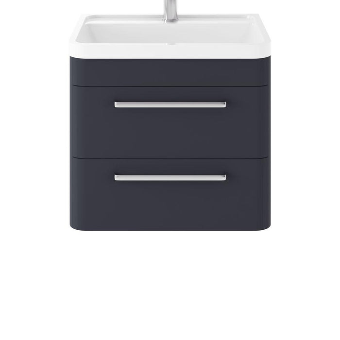 Hudson Reed Solar 600/800mm Vanity Unit - Wall Hung 2 Drawer Unit with Basin - Unbeatable Bathrooms