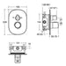 Sottini Basento Thermostatic Built in Bath Oval Shower Mixer - Unbeatable Bathrooms