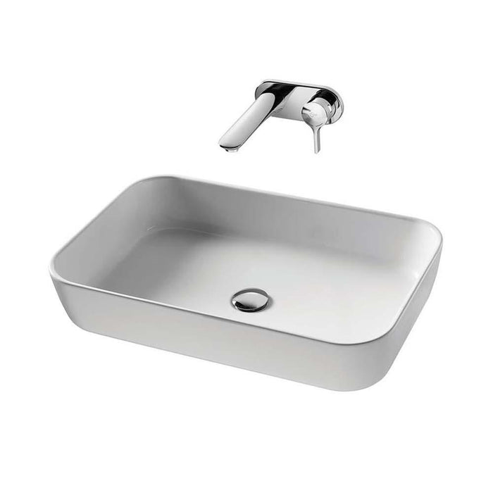 Sottini Bonamico 700mm 0TH Rectangular Countertop Vessel Basin (No Overflow) - Unbeatable Bathrooms