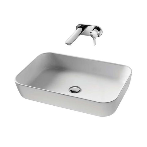 Sottini Bonamico 700mm 0TH Rectangular Countertop Vessel Basin (No Overflow) - Unbeatable Bathrooms