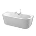 Ideal Standard Adapto 1800 x 800mm D-Shape Double Ended Freestanding Bath with Clicker Waste 0TH - Unbeatable Bathrooms