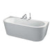 Ideal Standard Adapto 1800 x 800mm D-Shape Double Ended Freestanding Bath with Clicker Waste 0TH - Unbeatable Bathrooms
