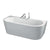 Sottini Bormida 1800 x 800mm D-Shape Double Ended Bath with Clicker Waste 0TH - Unbeatable Bathrooms