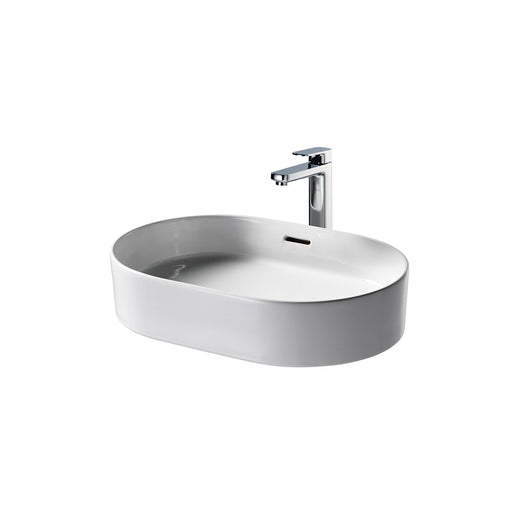 Sottini Fusaro 600mm 0TH Oval Countertop Vessel Basin with Overflow - Unbeatable Bathrooms