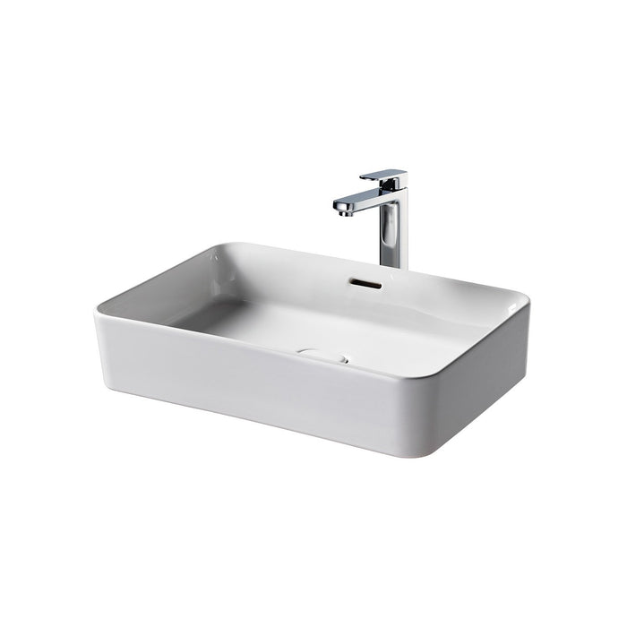 Sottini Fusaro 50/60cm Rectangular Countertop Vessel Basin with Overflow - 0 & 1TH - Unbeatable Bathrooms