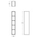 Sottini Ippari 25cm Open Full Column Unit with Four Shelves - Unbeatable Bathrooms