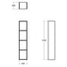 Sottini Ippari 25cm Open Half Column Unit with Three Shelves - Unbeatable Bathrooms