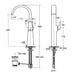 Sottini Melito Single Lever Tall Basin Mixer with Flat Spout - Unbeatable Bathrooms
