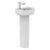 Sottini Santorini 35cm 1TH Full Pedestal Basin - Unbeatable Bathrooms