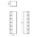 Sottini Simeto Full Column Unit with One Door & Open Shelves - Unbeatable Bathrooms