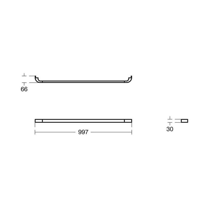 Sottini Turano Gloss White Bar Handle - Unbeatable Bathrooms