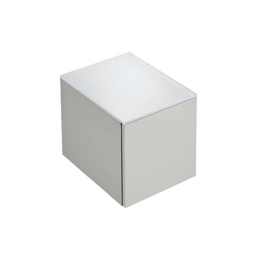 Sottini Turano 35cm Side Unit with One Door with Glass Worktop - Unbeatable Bathrooms