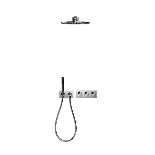Sottini Velino Thermostatic Shower Mixer with Two Flow Controls,Rainshower & Stick Handspray - Unbeatable Bathrooms