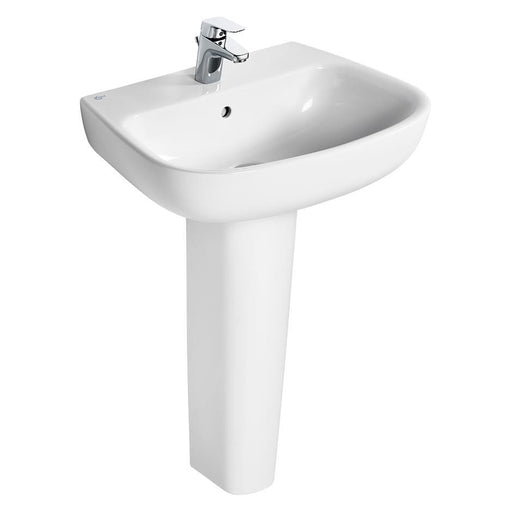 Ideal Standard Studio Echo 50/55/60cm 1TH Pedestal Basin with Overflow - Unbeatable Bathrooms