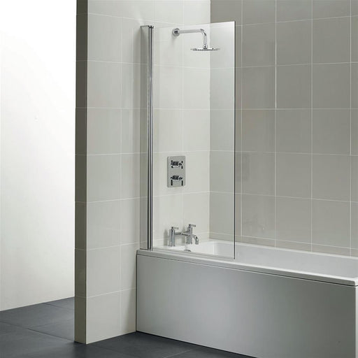 Ideal Standard Synergy 850 Angle Bathscreen - Clear Glass - Unbeatable Bathrooms