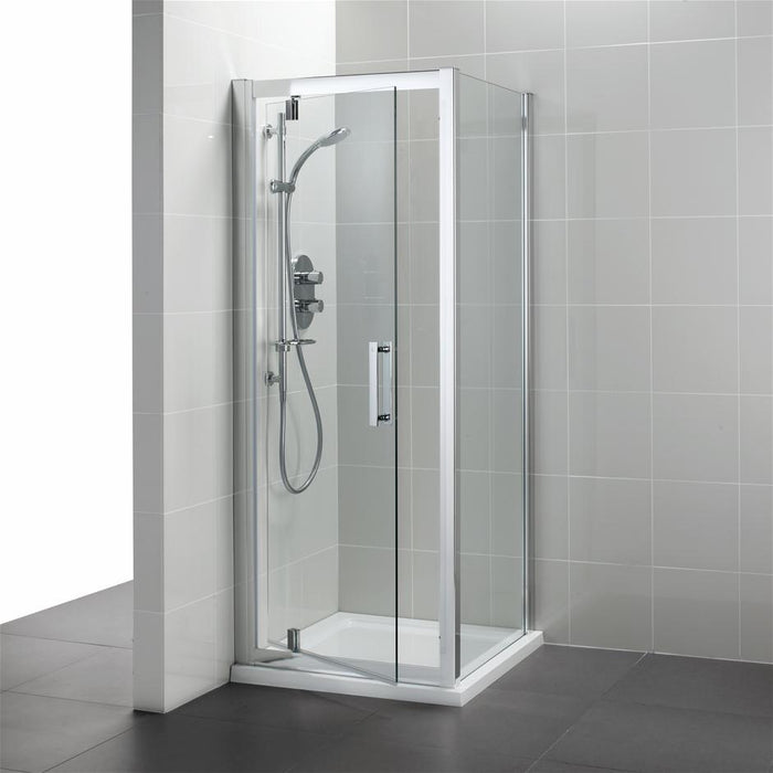 Ideal Standard Synergy Pivot door, IdealClean Clear Glass, Bright Silver finish - Unbeatable Bathrooms