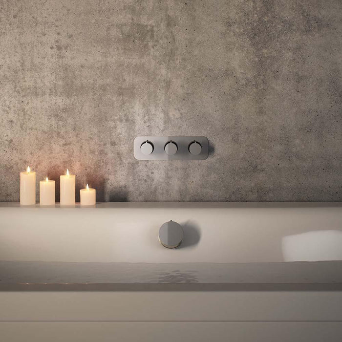 Vado Tablet Altitude Concealed 2 Outlet, 3 Handle Thermostatic Shower Valve - Unbeatable Bathrooms