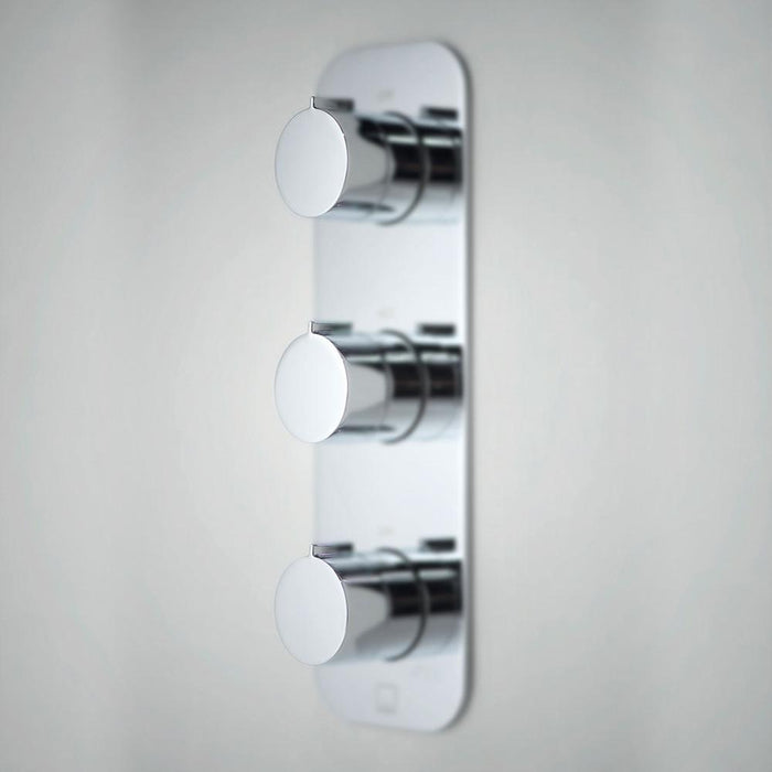 Vado Tablet Altitude Concealed 3 Outlet, 3 Handle Thermostatic Shower Valve with All-Flow Function - Unbeatable Bathrooms