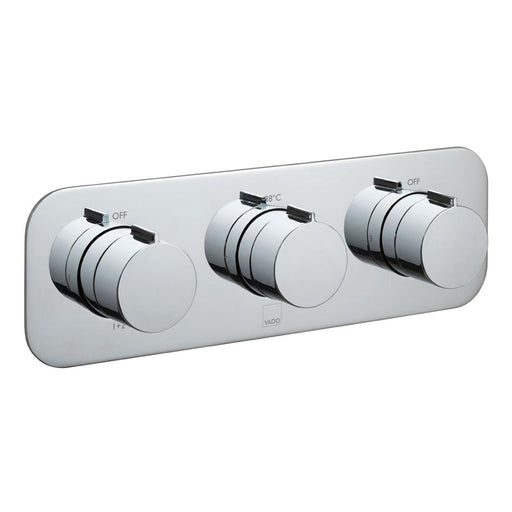 Vado Tablet Altitude Concealed 3 Outlet, 3 Handle Thermostatic Shower Valve with All-Flow Function - Unbeatable Bathrooms