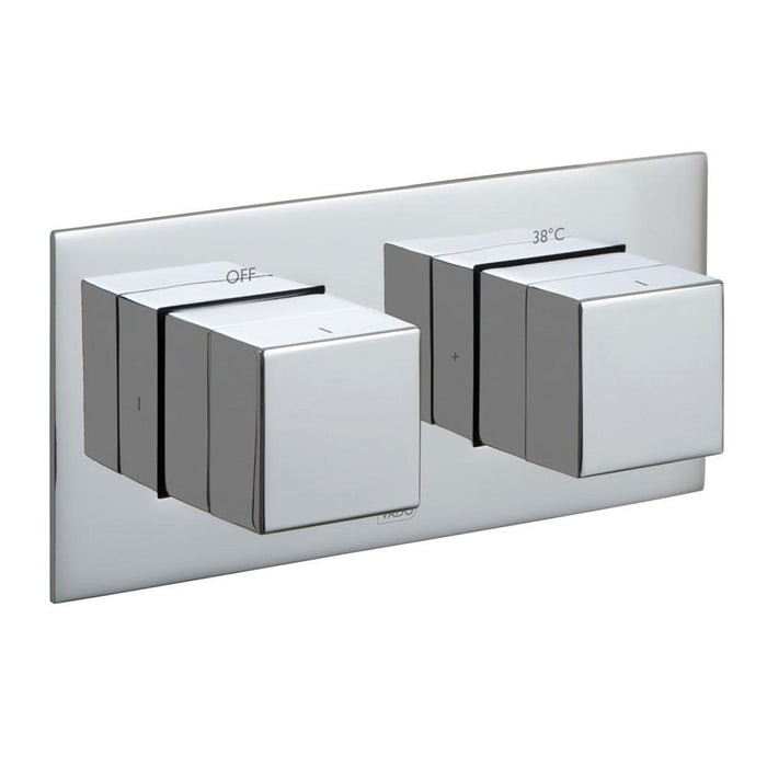 Vado Tablet Notion Concealed One Outlet & Two Handle Thermostatic Shower Valve - Unbeatable Bathrooms