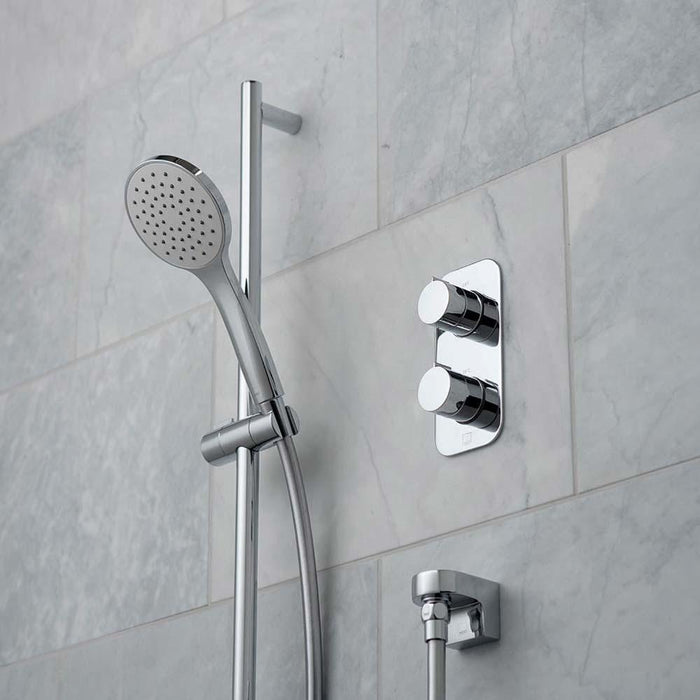 Vado Shower Valve Package of One Outlet,Two Handle Concealed Thermostatic Shower Valve & Slide Rail Shower Kit - Unbeatable Bathrooms