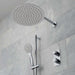 Vado Shower Valve Package of Altitude Two Outlet,Two Handle Concealed Thermostatic Shower Valve,Fixed Shower Head & Slide Rail Shower Kit - Unbeatable Bathrooms