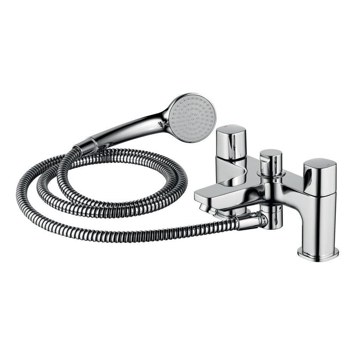 Ideal Standard Tempo Dual control two hole bath shower mixer with shower set - Unbeatable Bathrooms