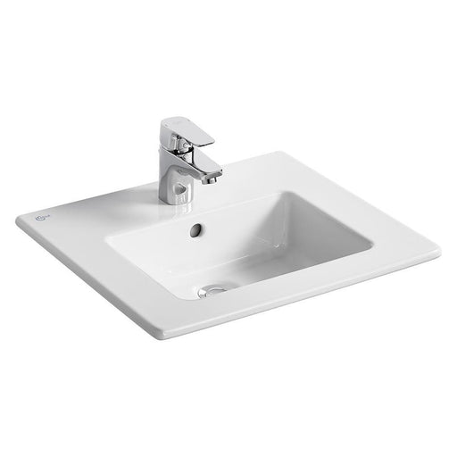 Ideal Standard Tempo Vanity Inset Washbasin with Overflow - 1 Tap Hole - 500/600/800mm - Unbeatable Bathrooms