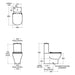 Ideal Standard Tesi Close Coupled Toilet with Horizontal Outlet (Closed Back) - Unbeatable Bathrooms