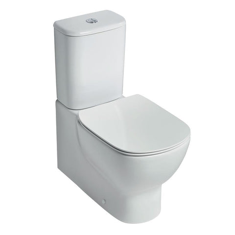 Ideal Standard Tesi Close Coupled Toilet with Horizontal Outlet (Closed Back) - Unbeatable Bathrooms