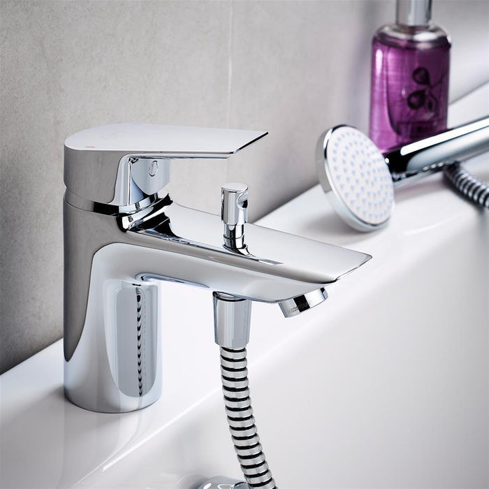 Ideal Standard Tesi single lever one hole bath shower mixer with shower set - Unbeatable Bathrooms